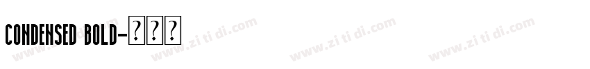 CONDENSED BOLD字体转换